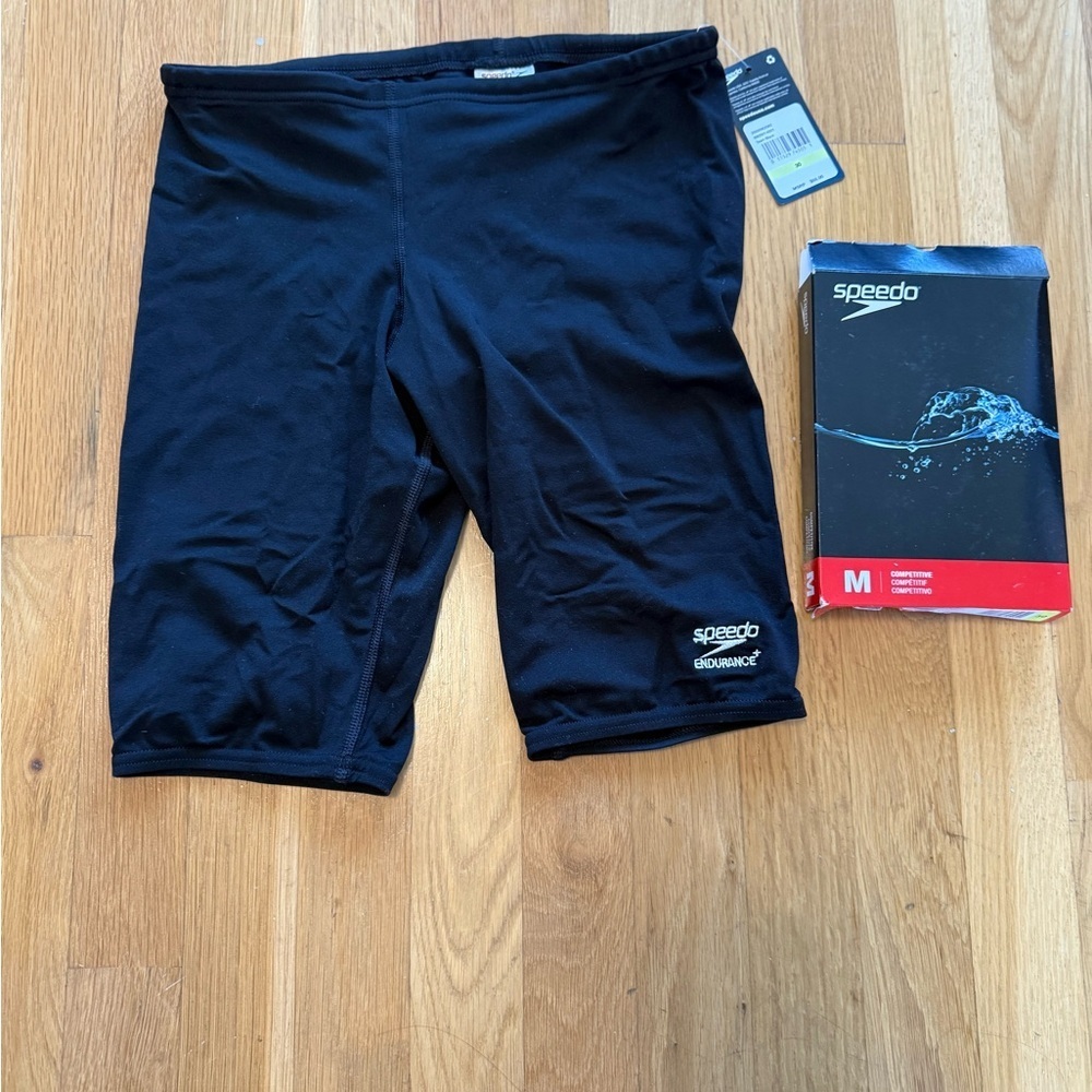 NWT Speedo Endurance Team Black Competitive Swim Jammers Size 30 M $55 MSRP - Picture 5 of 8